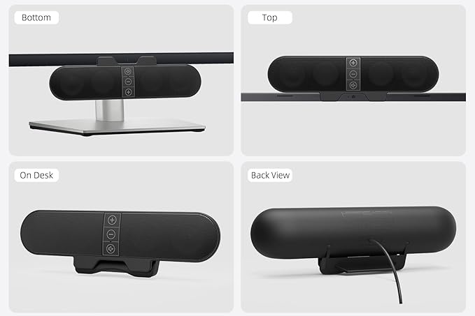 Computer Speakers for Desktop PC Monitor, USB Plug-in, Computer Soundbar for PC - Image 7