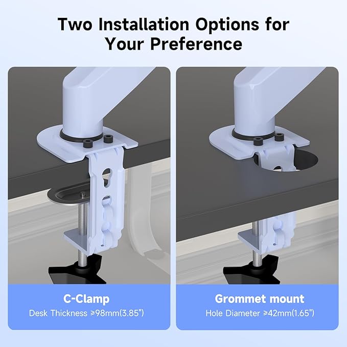Suptek Monitor Mount Gas Spring Monitor Arm Desk Mount Fully Adjustable Fits - Image 7