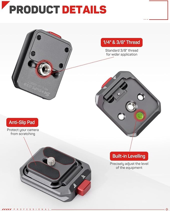IFOOTAGE Q38 Quick Release Plate, Camera Quick Release, Tripod Mount Quick - Image 3