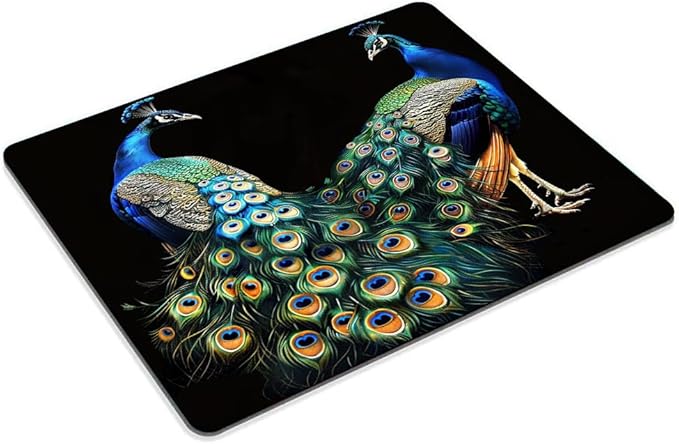 Square Mouse Pad Beautiful Peacock - Image 2