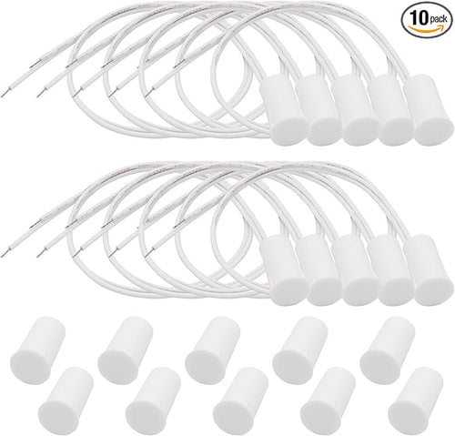 10PCS Recessed Wired Security Window Door Contact Sensor, Normally Closed NC by FOCMKEAS