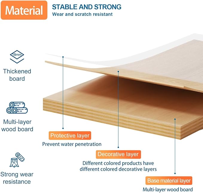 Reception Desk with Counter Modern Checkout Counter with Lockable Drawer - Image 3