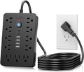 10 FT Flat Plug Surge Protector Power Strip, 11 Multiple AC Outlets by Unknown
