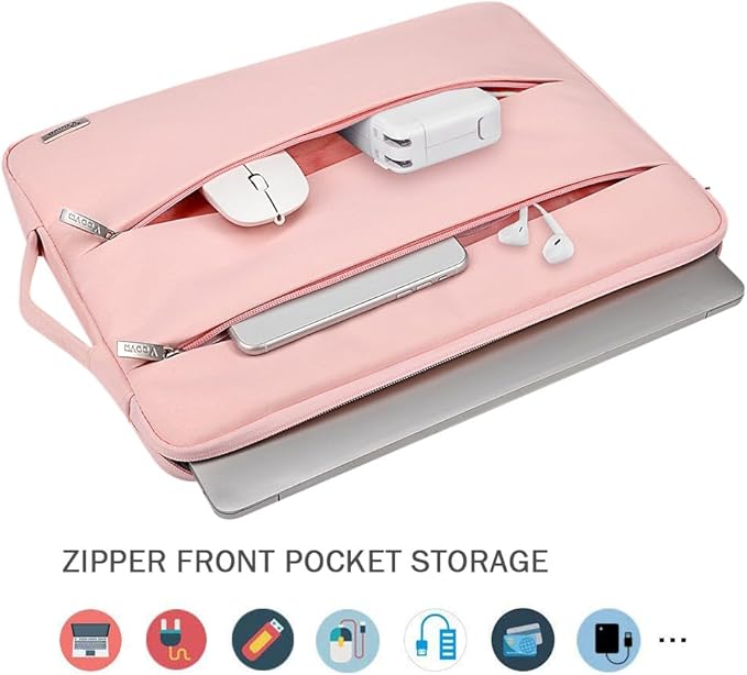 Voova Laptop Sleeve Carrying Case 15.6 16 Inch, Slim Computer Cover Bag - Image 2