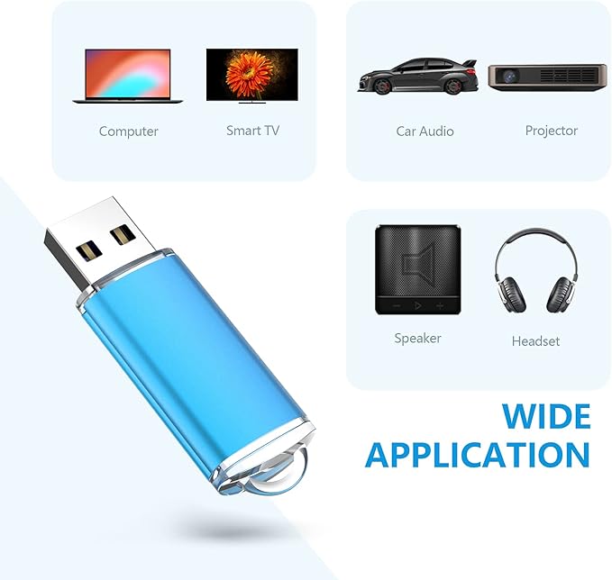 KOOTION Flash Drive 16GB 10 Pack USB 2.0 Thumb Drive Capped Memory Stick Jump - Image 5