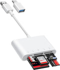 USB-A and USB-C to SD Card Reader, Trail Camera Card Adapter by BnmxTek