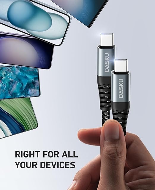 USB C to USB C Cable, iPad Pro Air, Samsung S24/S24 Ultra/S23 USBC Charger - Image 8