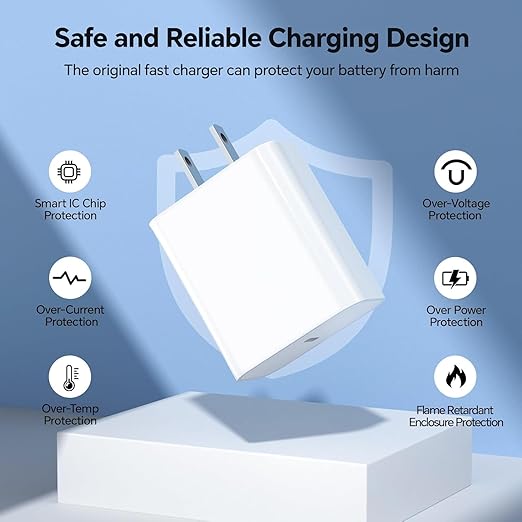 Compatible with iPhone 14 13 12 Charger, 20W Fast Charging Wall Charger - Image 2