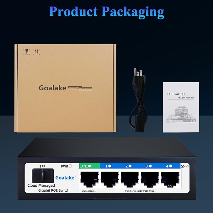 Poe Switch, 5 Ports Gigabit PoE Switch Cloud Managed Gigabit Ethernet Switch - Image 8