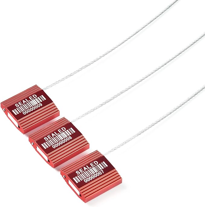 100 Red Steel Cable Seals With Barcode - Image 5