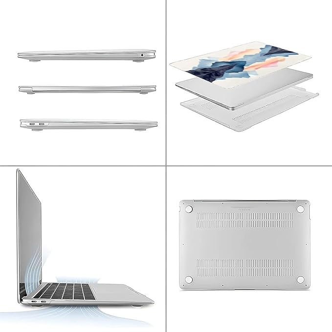 Compatible with MacBook Air 13.3 13.6 Inch Case 2022 2021 2020 2019 Plastic - Image 3
