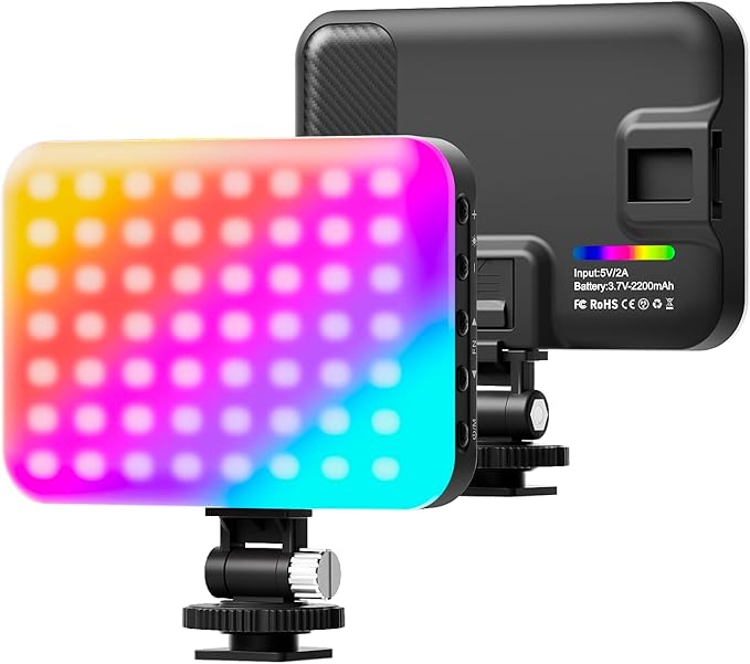 Hagibis RGB Camera Light, 360°Full Color Portable Video Light LED Photo Light w by HOME
