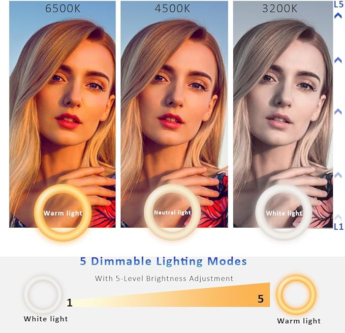 Video Conference Lighting Kit， Clip on Light Reading Lights， Ring Light - Image 6
