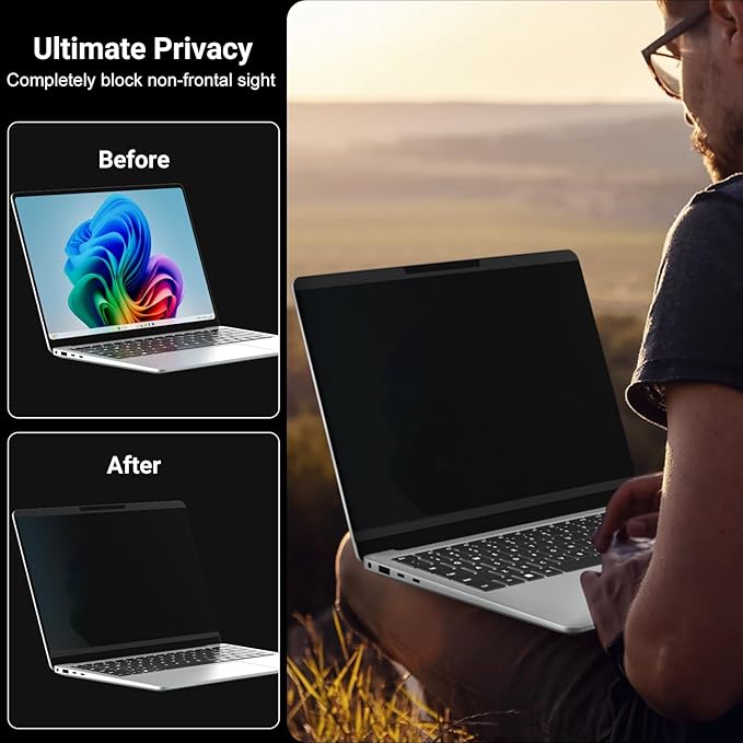 Magnetic Privacy Screen for 15 Inch Microsoft Surface Laptop 7, Removable Anti - Image 4