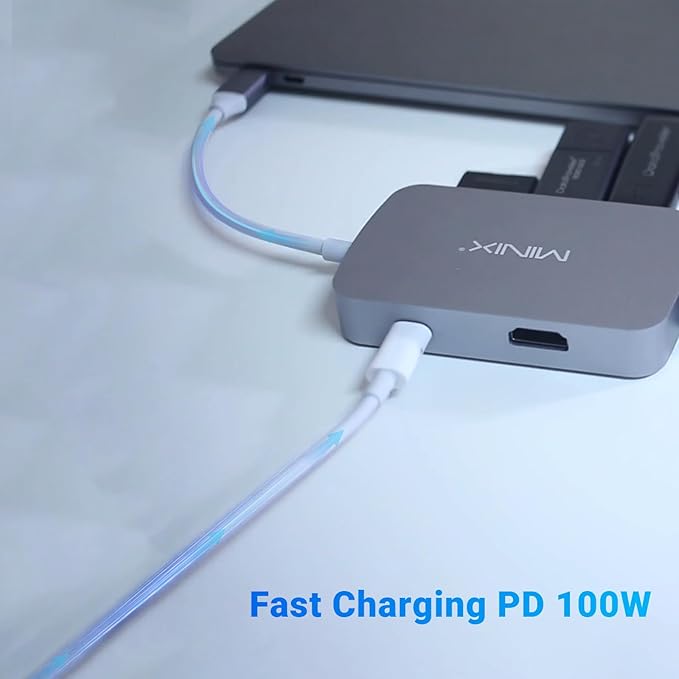 MINIX USB C Adapter, 7 in 1 USB C Hub Muliport Adapter 4K HDMI, Gigabit Ethernet - Image 3
