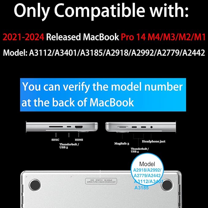 Teryeefi Case for for MacBook Pro 14 Inch M4 M3 M2 M1 - Image 2