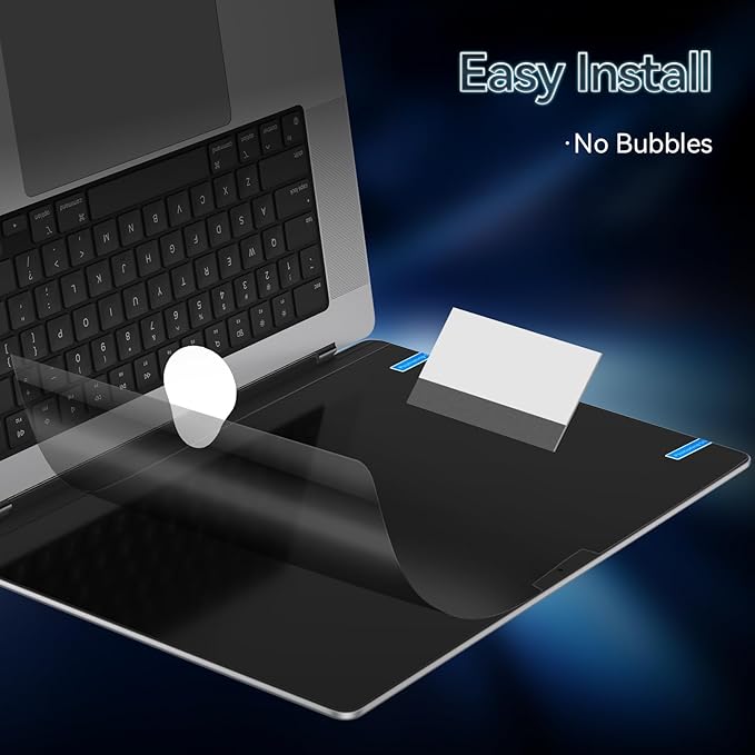 360° Privacy Screen for MacBook Pro 16 Inch, 4 Way Privacy Anti Glare Blue - Image 6