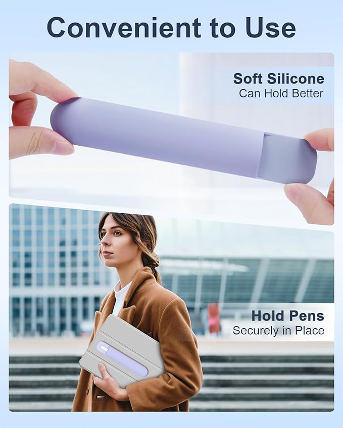 eZAKKA Silicone Pencil Holder For Most Pens, 7.8 inch Self-Adhesive Stick To - Image 5