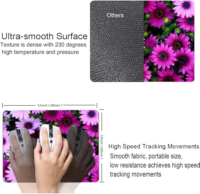 Hoka Fenle Mouse Pad with Flower Design - Image 3