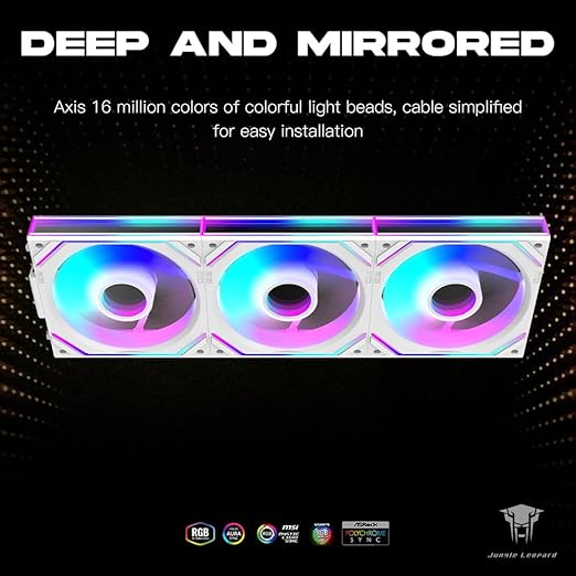 Jungle Leopard Interstellar V2 120mm PC Reverse Blade Case Fan Infinity Mirror - Image 3