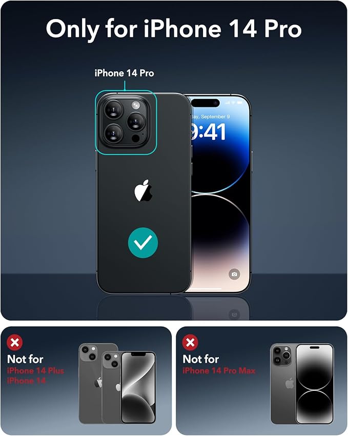 ESR 3 Pack 9H+ Glass for iPhone 14 Pro Screen Protector, Armorite Ultra-tough - Image 9