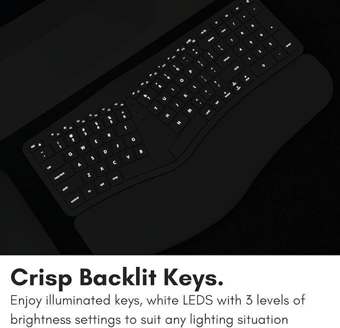 Macally Bluetooth Ergonomic Keyboard, Wireless Split Keyboard, Carpal Tunnel - Image 4