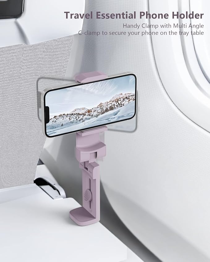 MiiKARE Travel Essentials Airplane Phone Holder, Universal Handsfree Phone Mount - Image 3