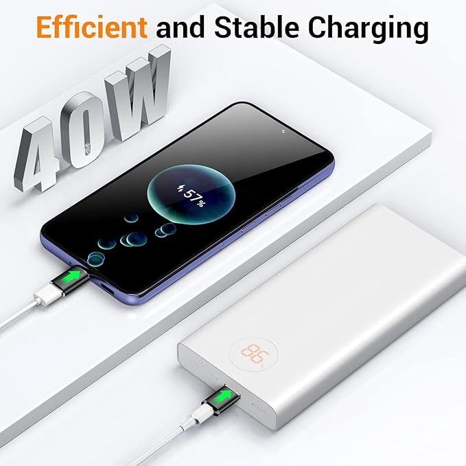 Temdan USB to USB C Adapter , Car Charger OTG Converter Compatible - Image 5
