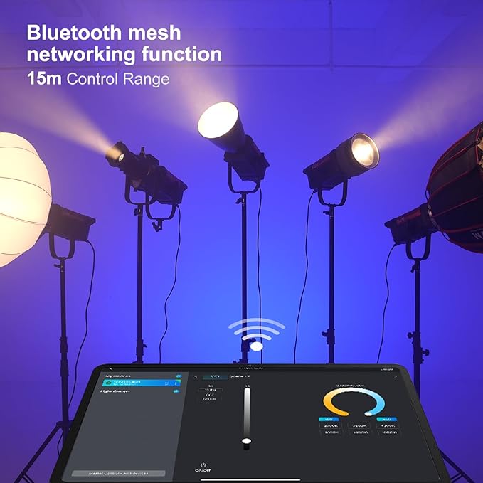 GVM 300W LED Video Light, 221950lux/1m, ARO SD300B Photography Lighting Kit - Image 5