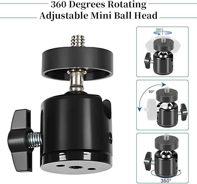 5Pcs Trail Camera Tree Mount, 1/4" x 20 Screw 360° Rotatable Interface Screw - Image 5