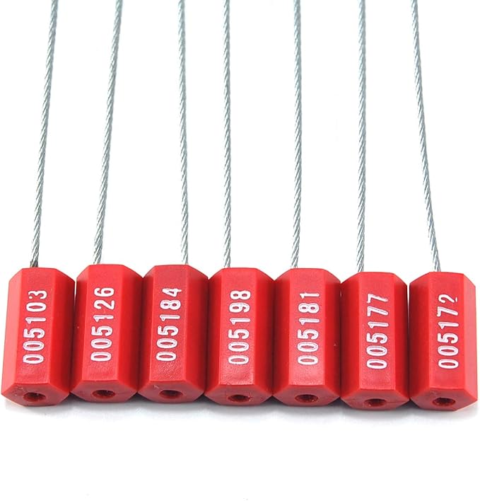 Steel Security Cable Seals Metal Numbered Security Tags Tamper Proof Pull-Tite - Image 2