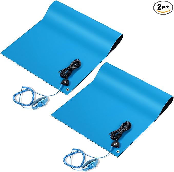 Anti-Static Mat Kits Includes Heat Resistant ESD Mats Anti Static Wrist Straps by Relaxweex