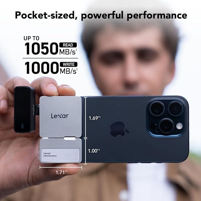 Lexar 1TB Professional Go Portable SSD w/Hub, Supports Apple 4K 60fps ProRes - Image 2