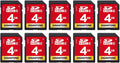 GIGASTONE 4GB SD Card 10-Pack SDHC Class 4 Memory Card by Gigastone