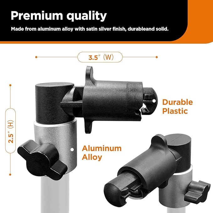 3 Pack Reflector Holder Backdrop Clamp, Sturdy Aluminum Alloy Photography - Image 3