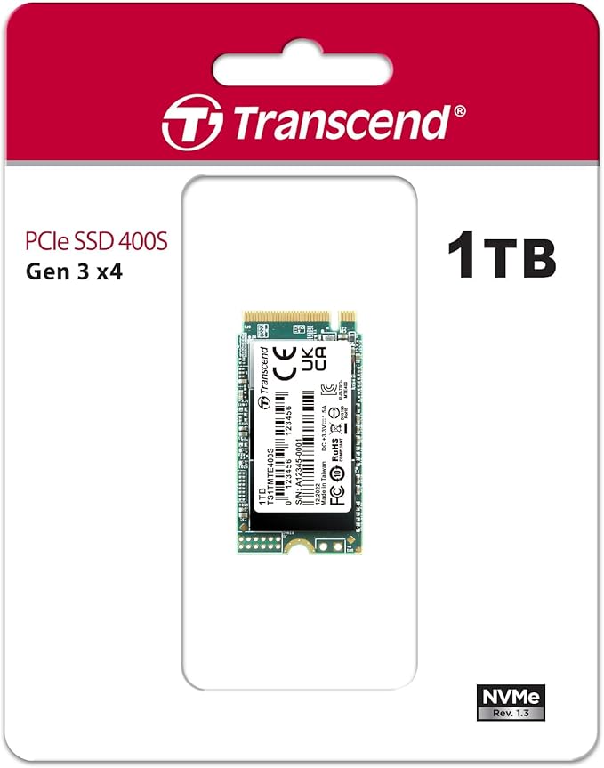 Transcend 1TB MTE400S M.2 2242 PCIe Gen3x4 SSD, Compatible - Image 2