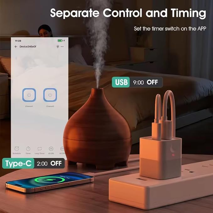 eWelink app Micro WiFi USB Type A Adaptor, Smart 5-12V DC Outlet Switch - Image 4