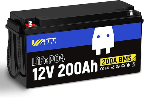12.8V 200Ah LiFePO4 Lithium Battery 1 Pack by Wattcycle