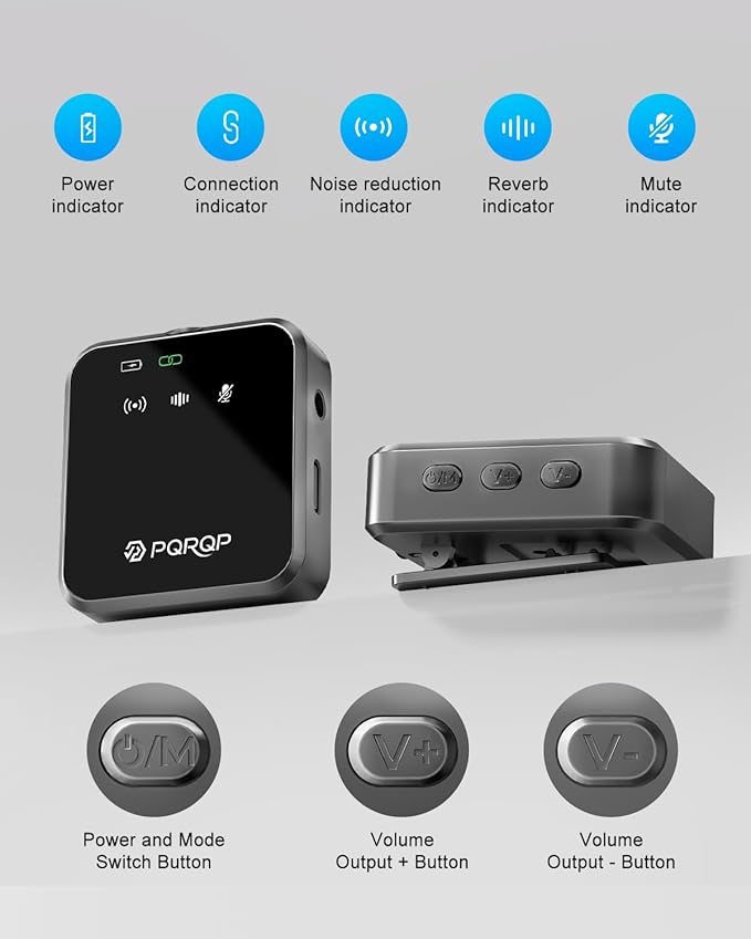PQRQP 3 in 1 Microphone for iPhone/Android/Camera, Mini Microphone, 328ft - Image 3