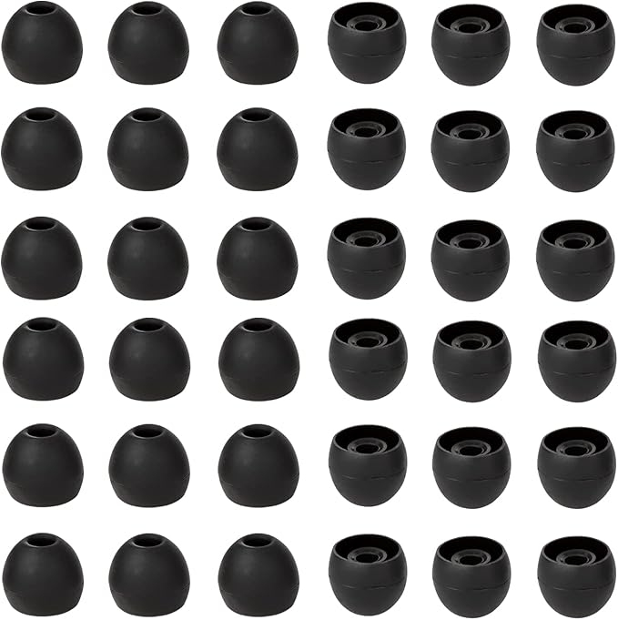 36 Pieces Medium Earbud Tips Soft and Comfortable Ear Bud Replacement Pieces by CYADCI