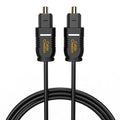 CableCreation Optical Digital Audio Cable, 50FT Thin Fiber Optic Toslink Gold by CableCreation