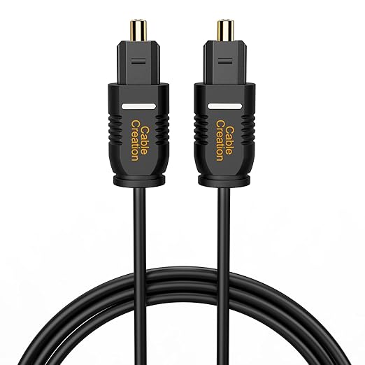 CableCreation Optical Digital Audio Cable 6FT, Slim Fiber Optic Toslink Gold by CableCreation