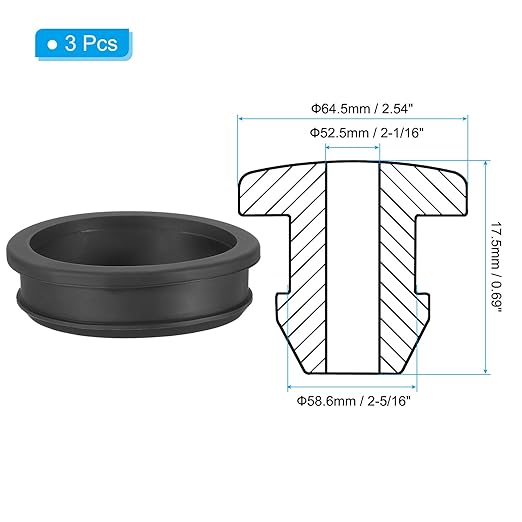 PATIKIL 58.6mm / 2-5/16 Inch Drill Hole, 2-1/16 Inch ID Rubber Grommets - Image 2
