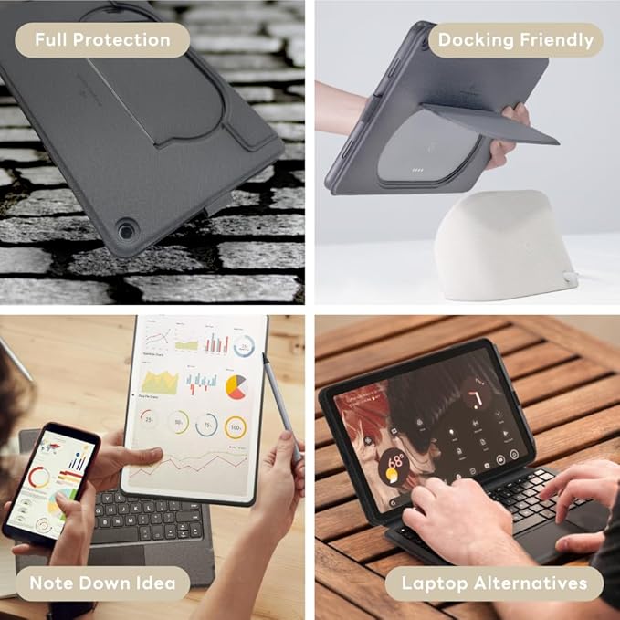 EIP Magnetix Keyboard Case for Google Pixel Tablet 11 inch, Adjustable Viewing - Image 5