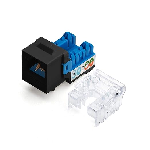 trueCABLE Cat6A Keystone Jack, Unshielded, 90 Degree Punch-Down, UL Listed by trueCABLE