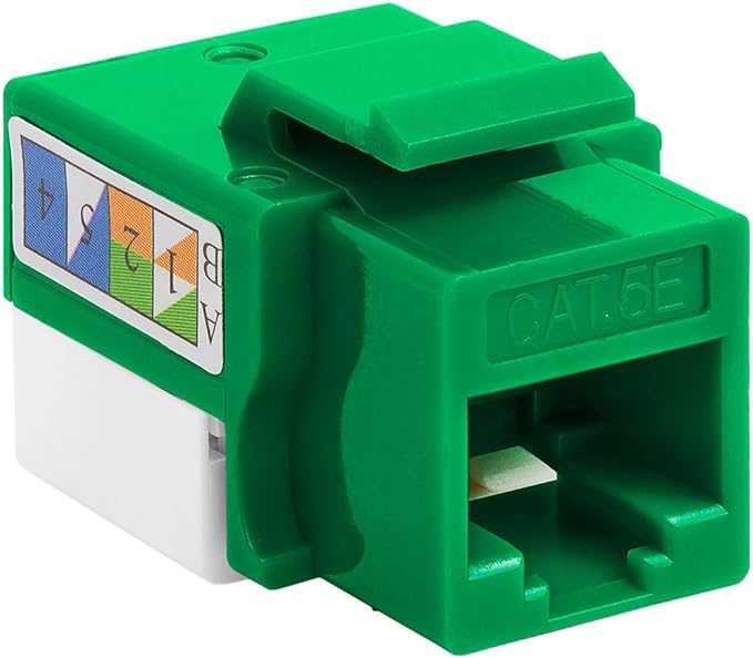 Cmple - RJ45 Keystone Jack 90 Degree Cat5e Keystone Jack Insert Punch Down RJ45 - Image 3