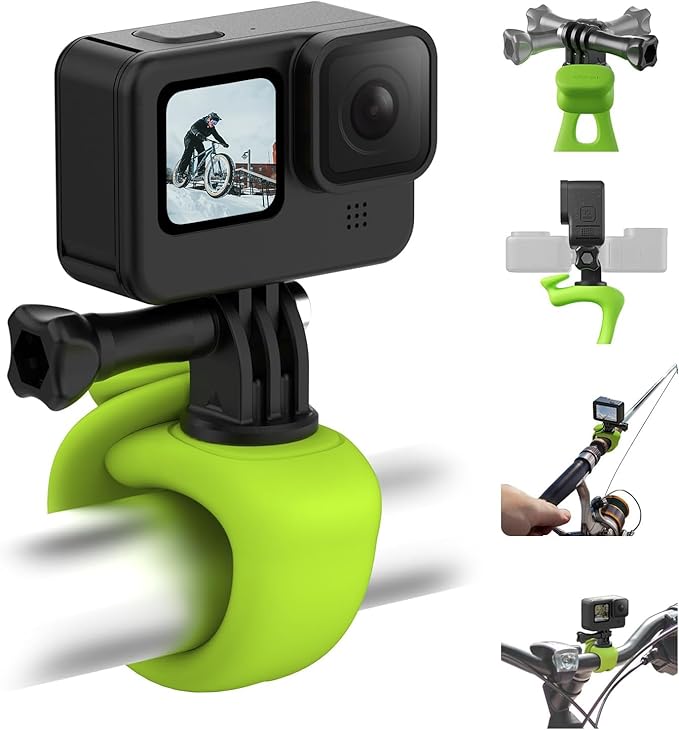 TELESIN Camera 360 Strap Mount Flexible Wrap Band Bike Motorcycle Handlebar by telesin