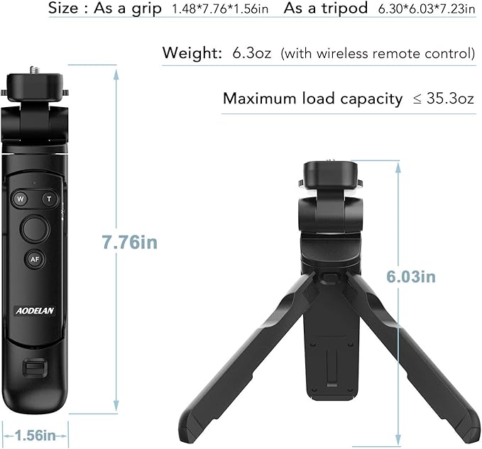 AODELAN Camera Remote Control Wireless Shooting Grip Tripod Grip - Image 7