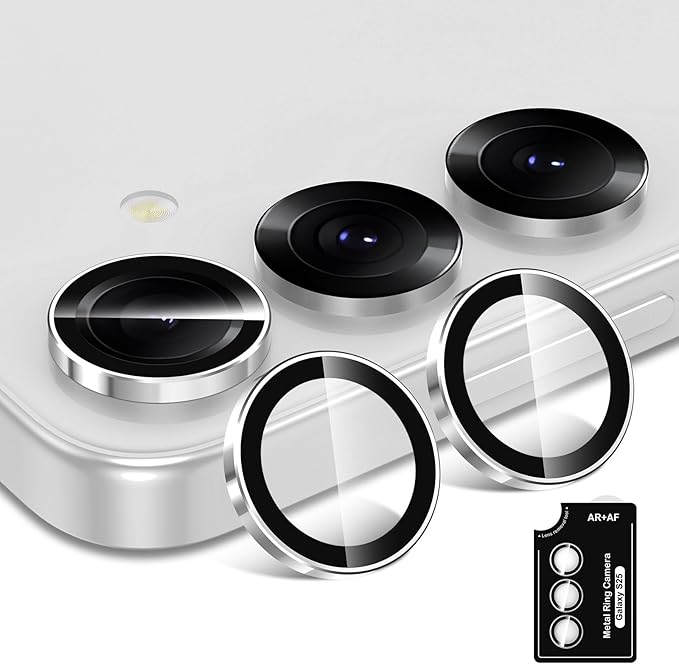 for Samsung Galaxy S25 Camera Lens Protector, Individual Metal Ring Tempered - Image 2
