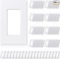 ELEGRP Matte White 1-Gang Screwless Decorative Wall Plates, Standard Size by ELEGRP%7CELEGROUP